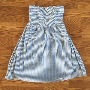 OLD NAVY blue and white stripes dress